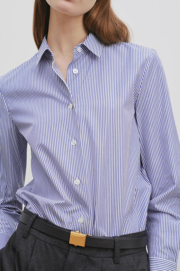 Sadie Striped Cotton-Poplin Shirt