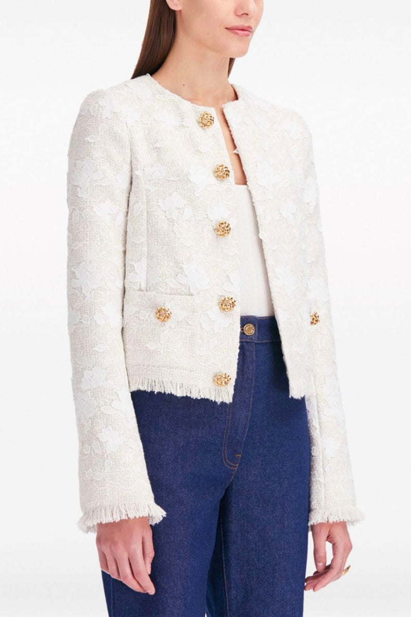 Gardenia Embroidered Tweed Jacket