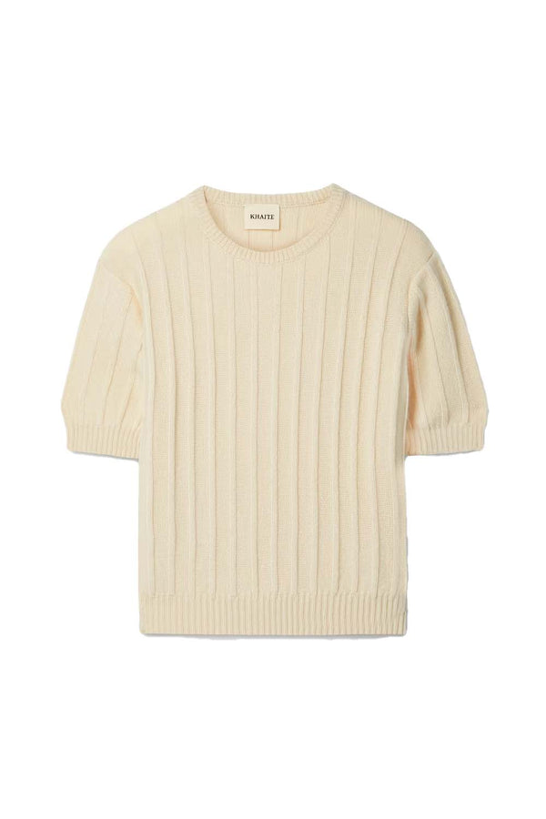 Esmeralda Cropped Ribbed Cashmere Sweater