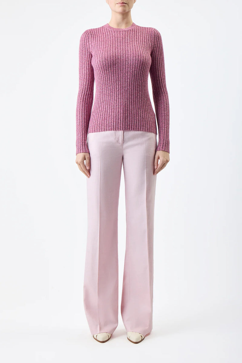 Cashmere and Silk Ribbed Willow Knit