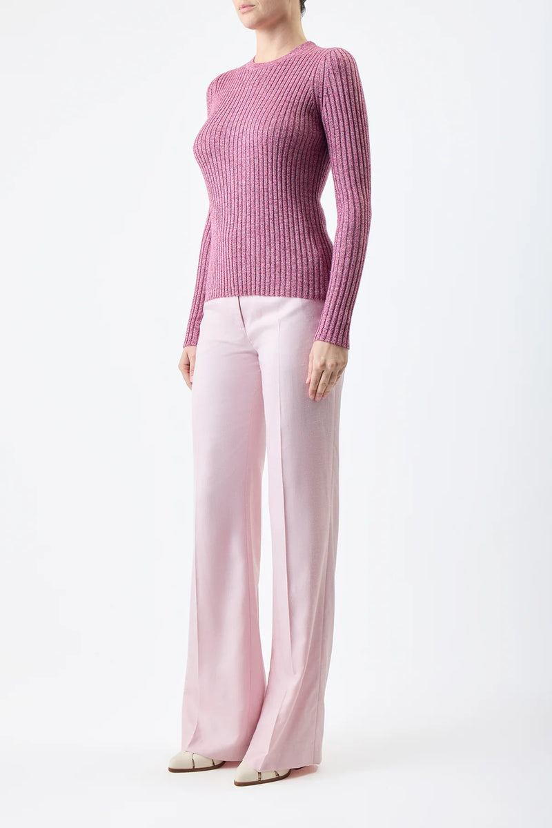 Cashmere and Silk Ribbed Willow Knit