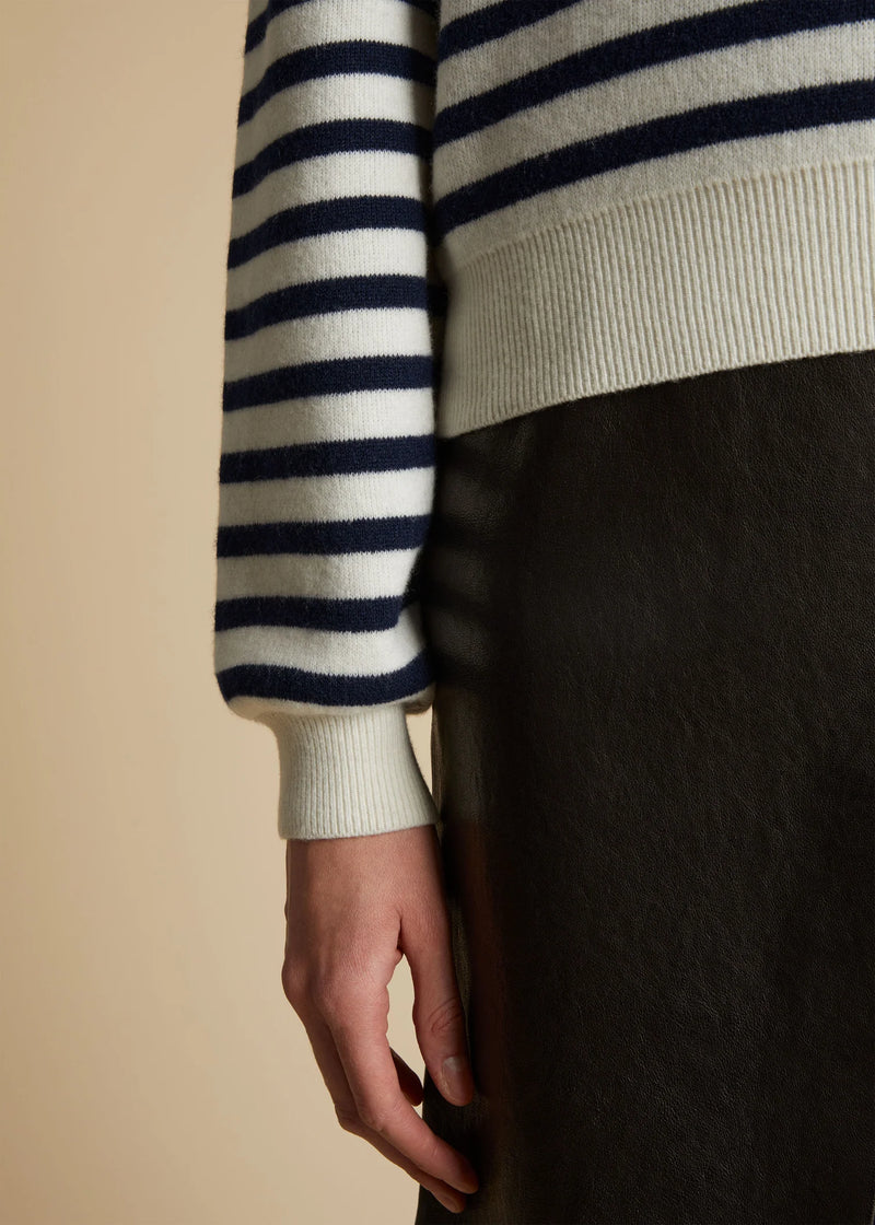 Viola Cashmere-Blend Striped Sweater