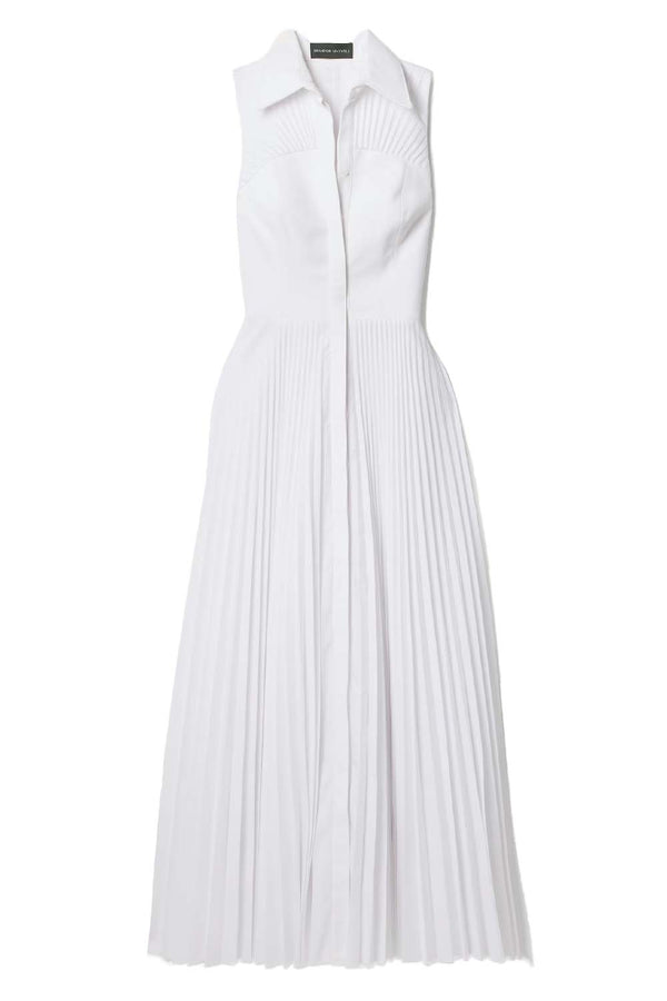 Alston Pleated Bustier Cotton Dress