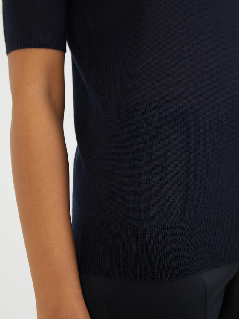 Frank Cashmere and Silk-Blend Polo Knit