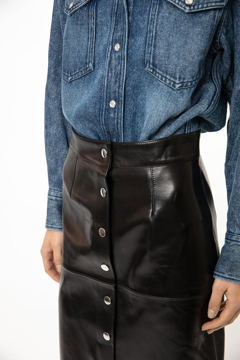 Blehor Leather Skirt