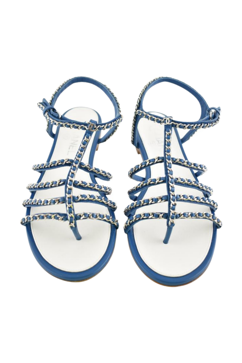 Chain Detail Gladiator Sandals