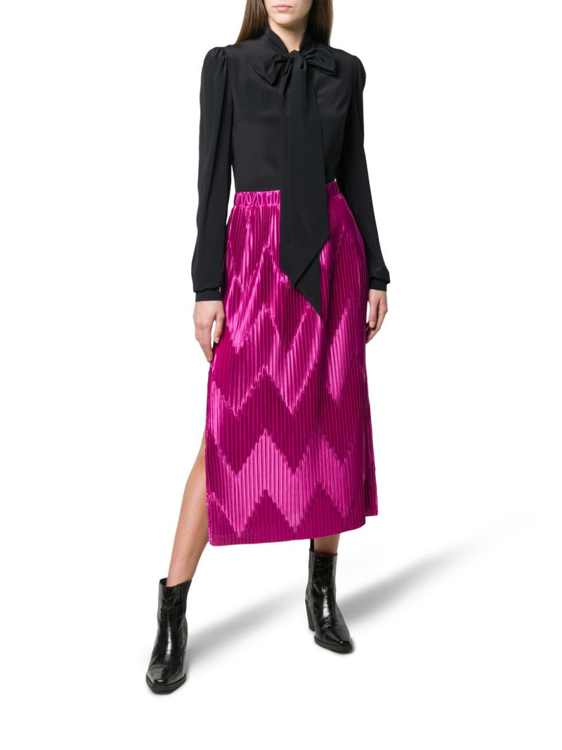Chevron Pleat Pattern Skirt