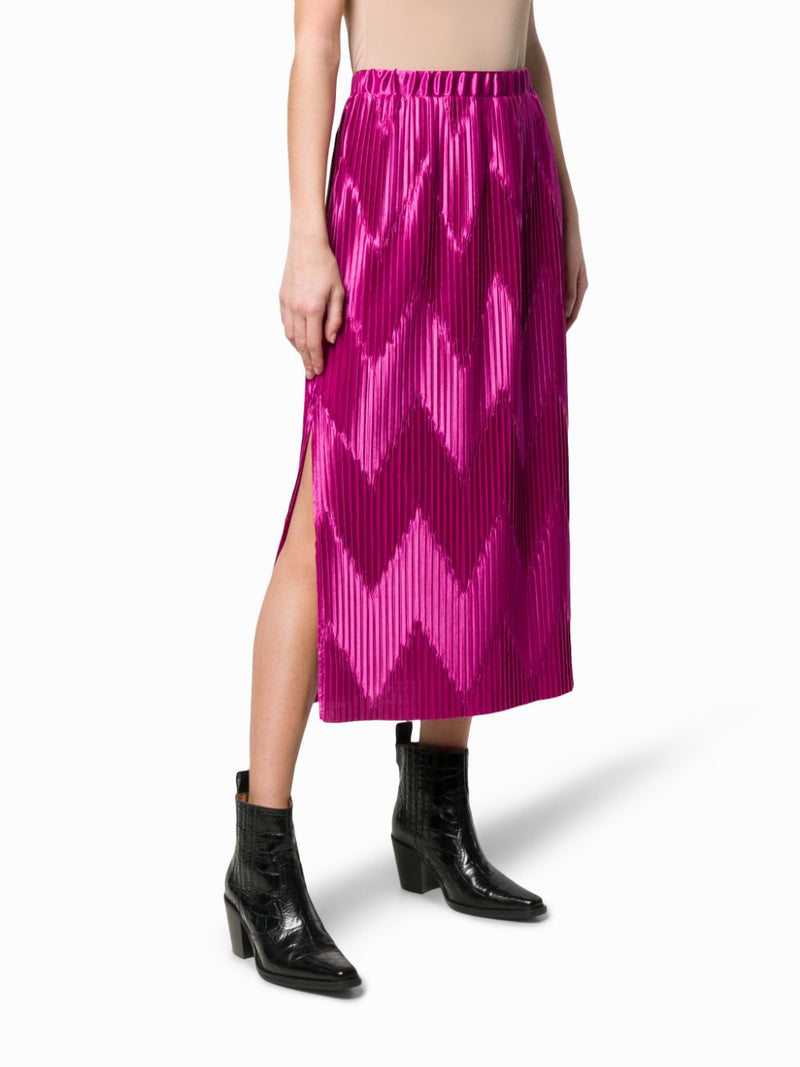 Chevron Pleat Pattern Skirt