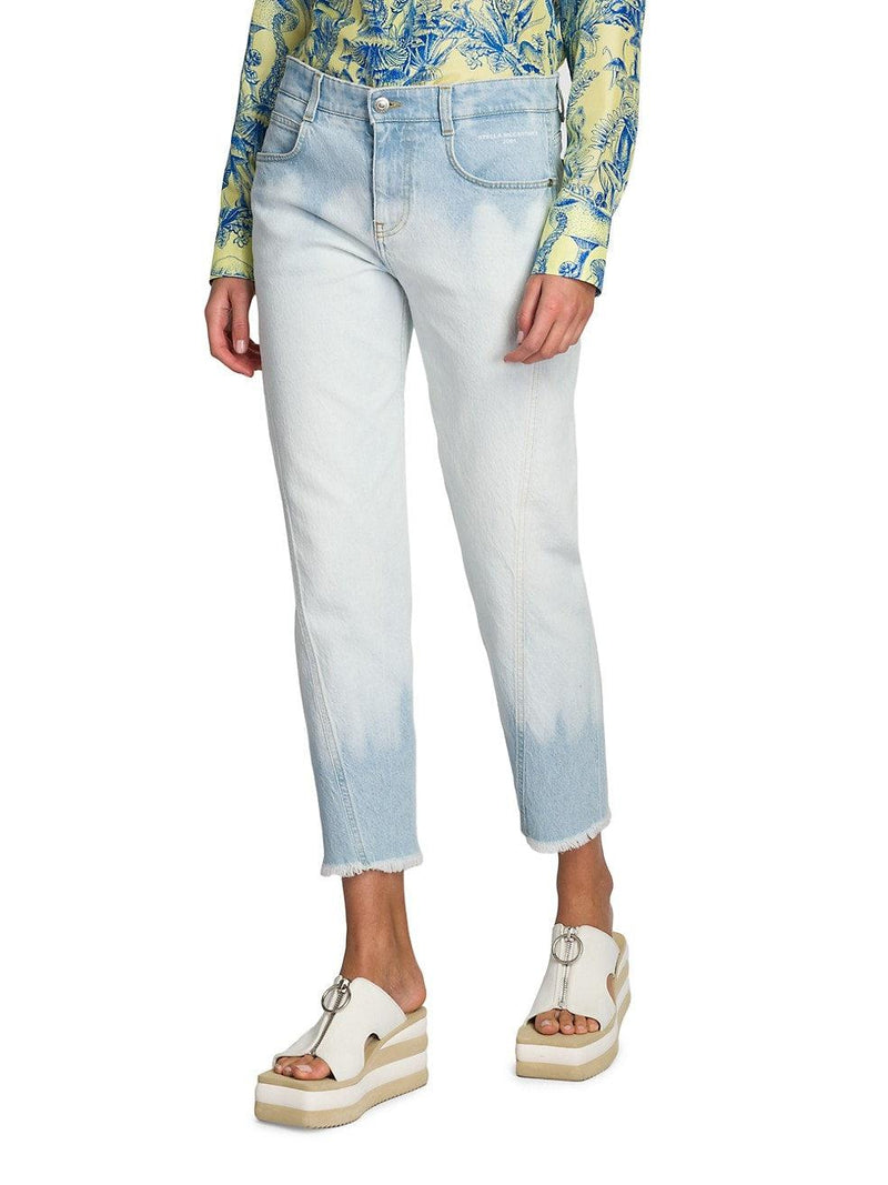 Mid-Rise Twisted Seam Cropped Jeans