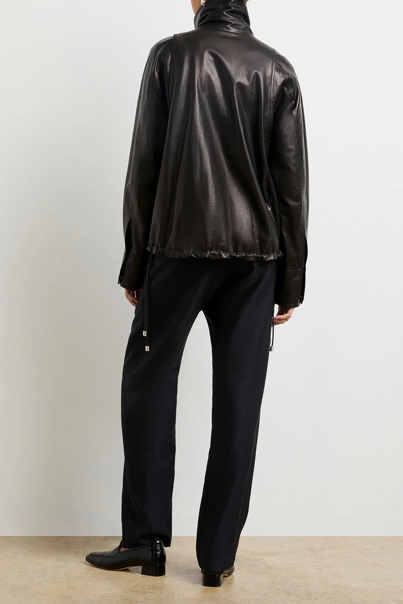 The Harper Leather Balloon Jacket