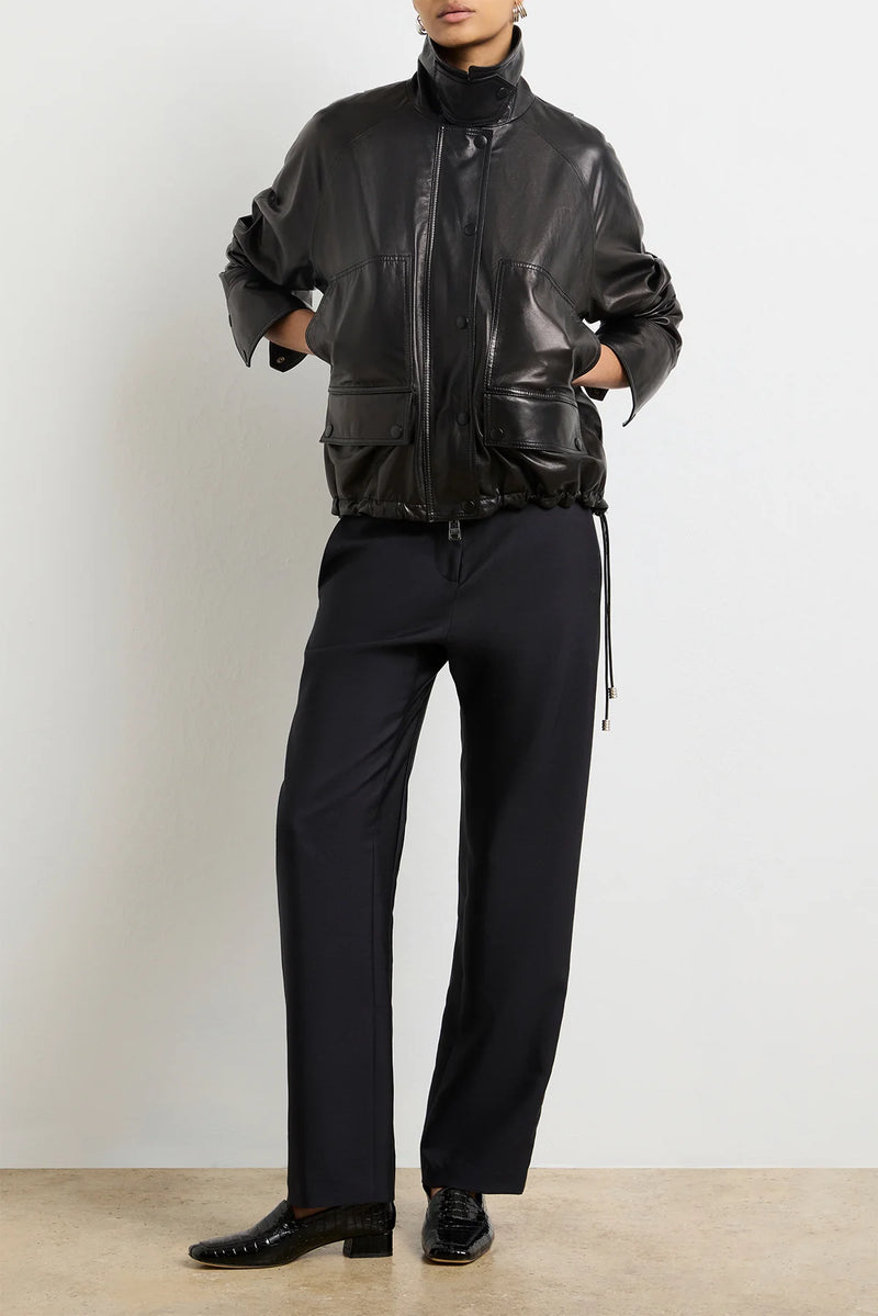 The Harper Leather Balloon Jacket