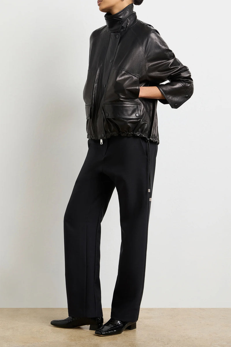 The Harper Leather Balloon Jacket