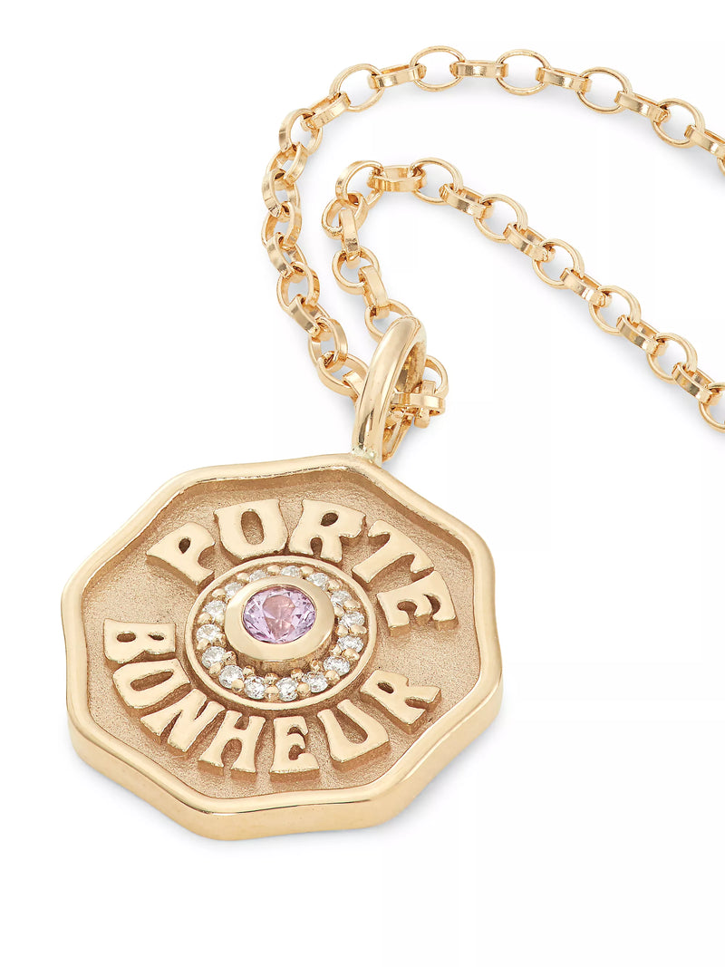 Large Porte Bonheur Raised Gold Charm