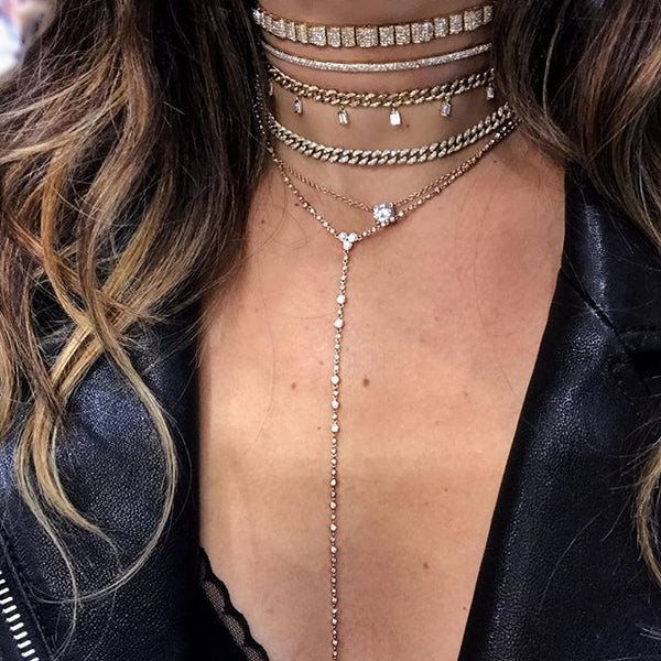 Diamond Infinity Y Necklace