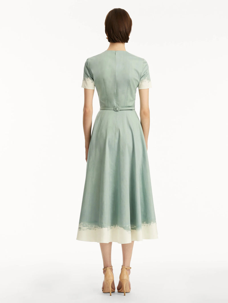 Butterfly Belt Cotton Poplin Dress