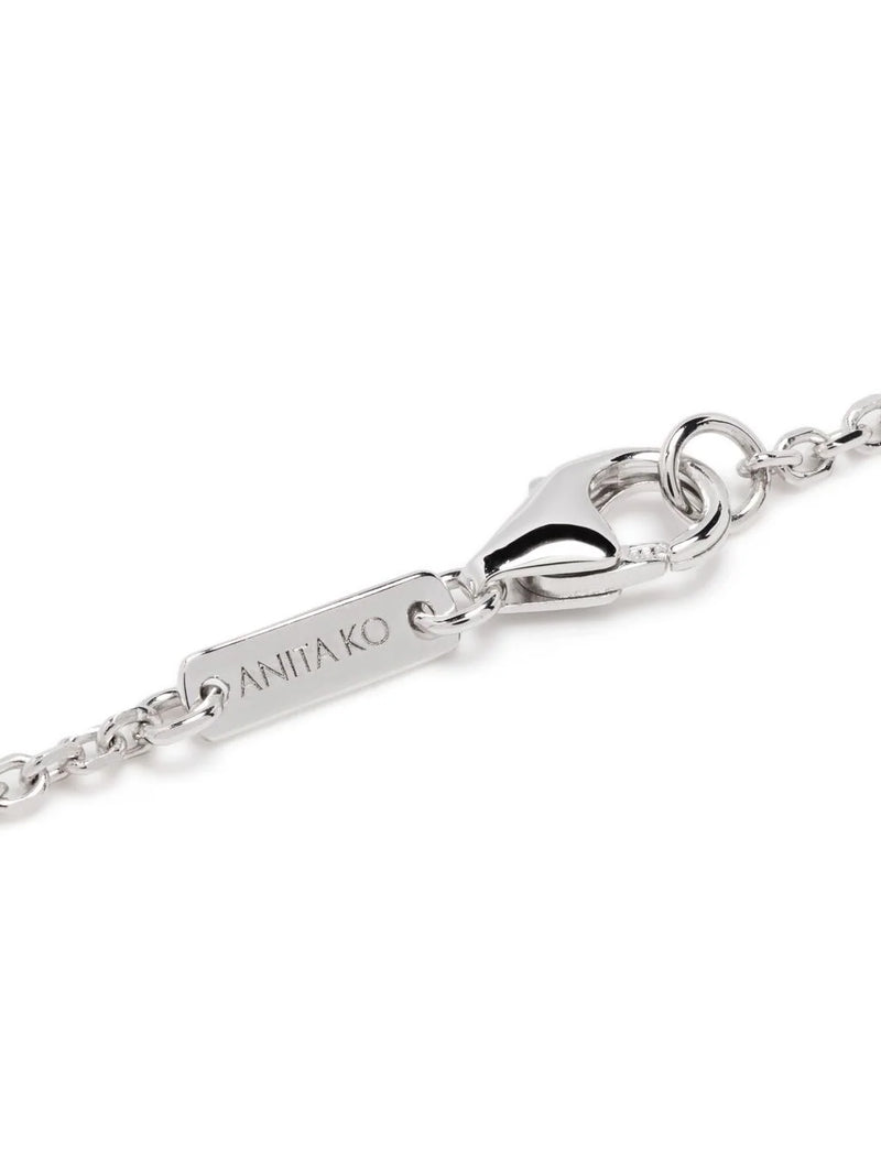 Palm Leaf White Gold Diamond Bracelet