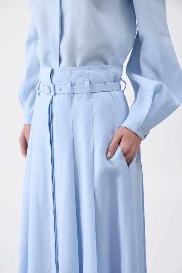 Aloe Linen Dugald Midi Skirt