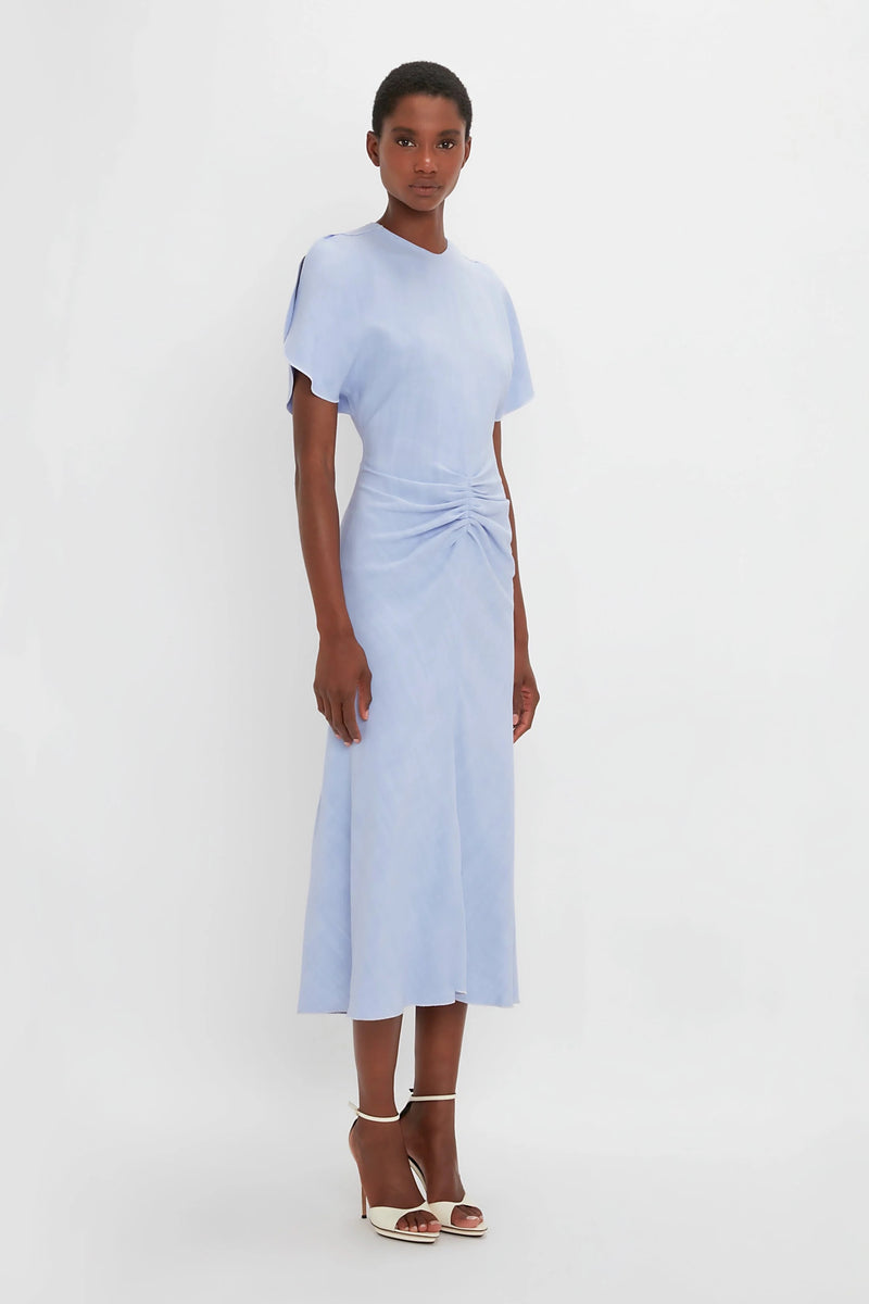 Gathered Waist Midi Dress
