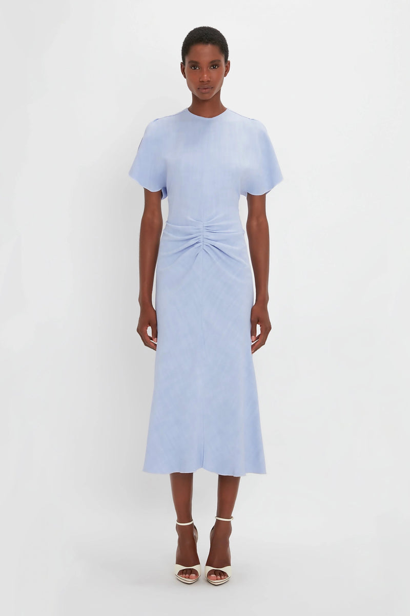 Gathered Waist Midi Dress