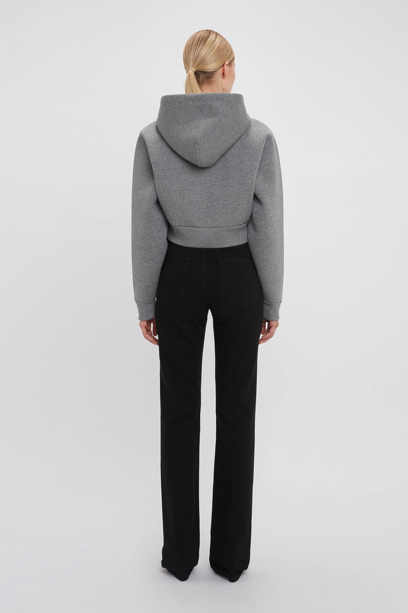 Cropped Structured Hoodie