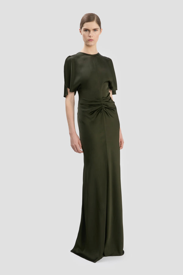 Bella Gathered Waist Floor-length Gown