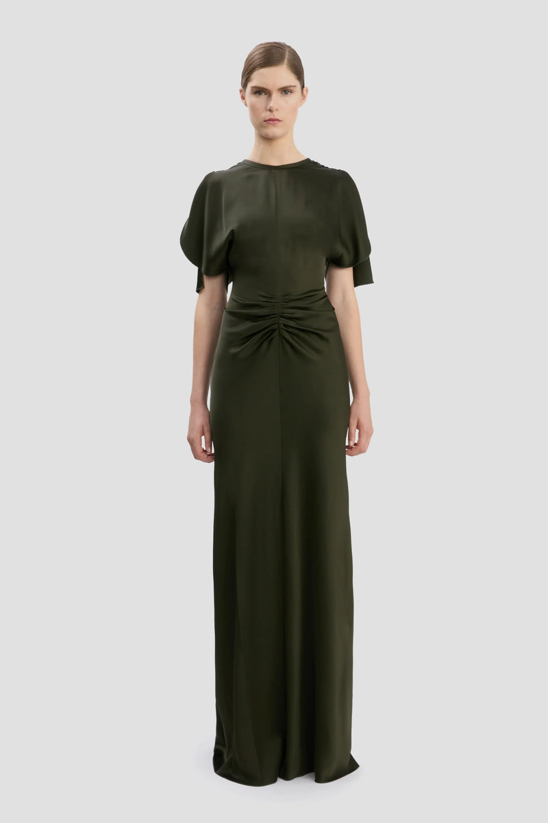 Bella Gathered Waist Floor-length Gown