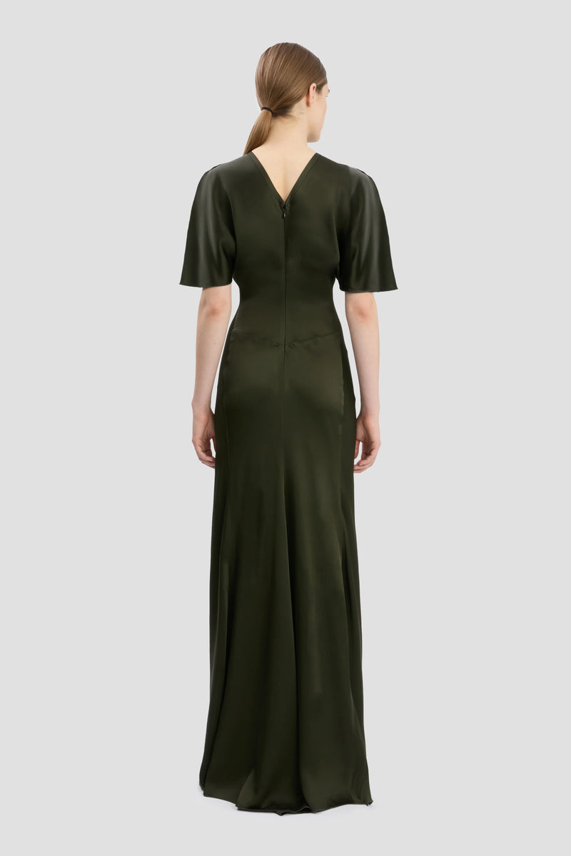 Bella Gathered Waist Floor-length Gown