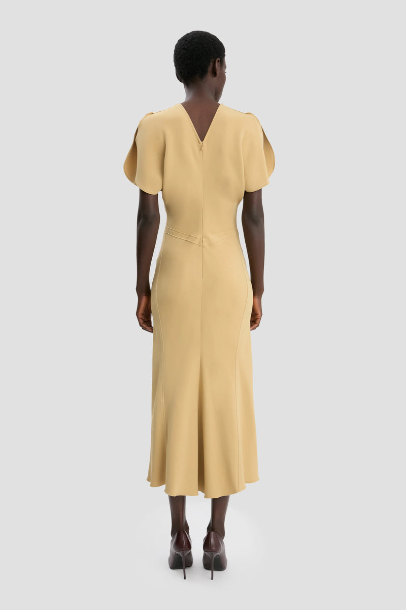Bella Gathered Waist Midi Dress