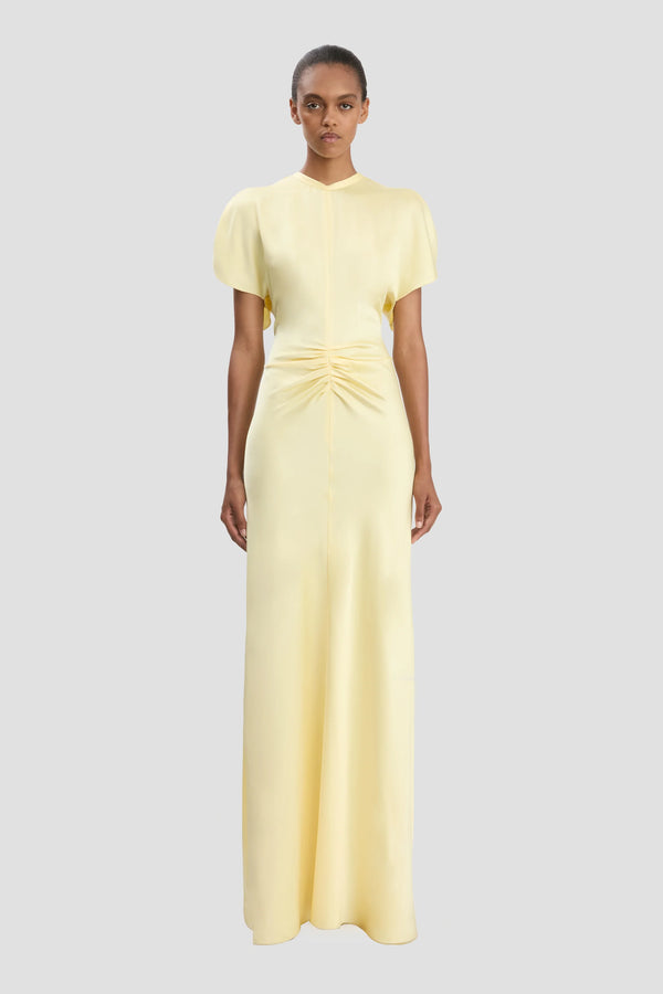 Bella Gathered Waist Floor-length Gown