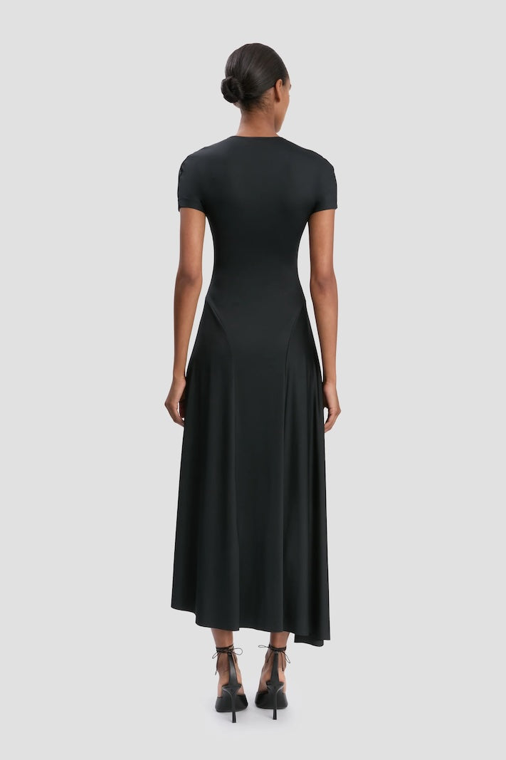 Zip Front Stretch-jersey Dress