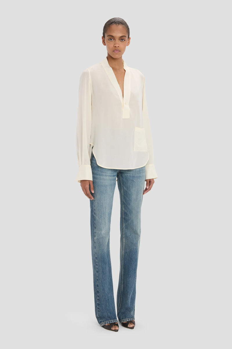 V-neck Silk Blouse – Belinda International