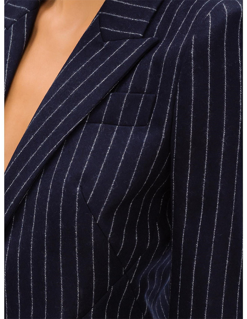 Fitted Pinstripe Blazer