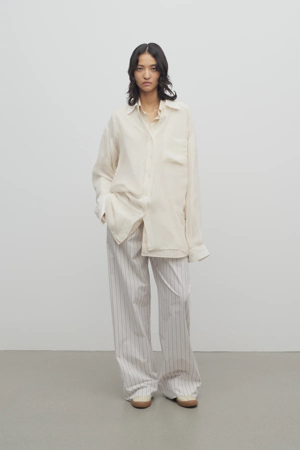 Hypnosta Striped Cotton-Poplin Wide-Leg Pants