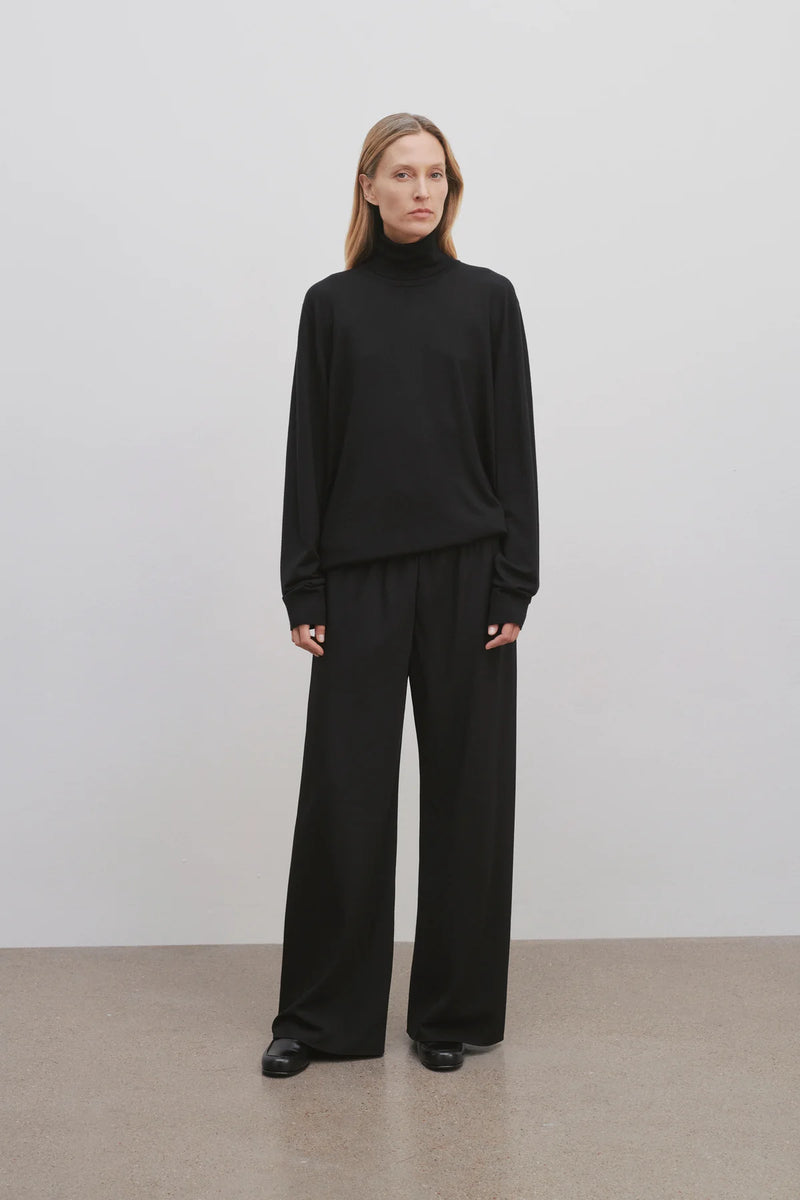 Bariem Low-Rise Jersey Wide-Leg Pants