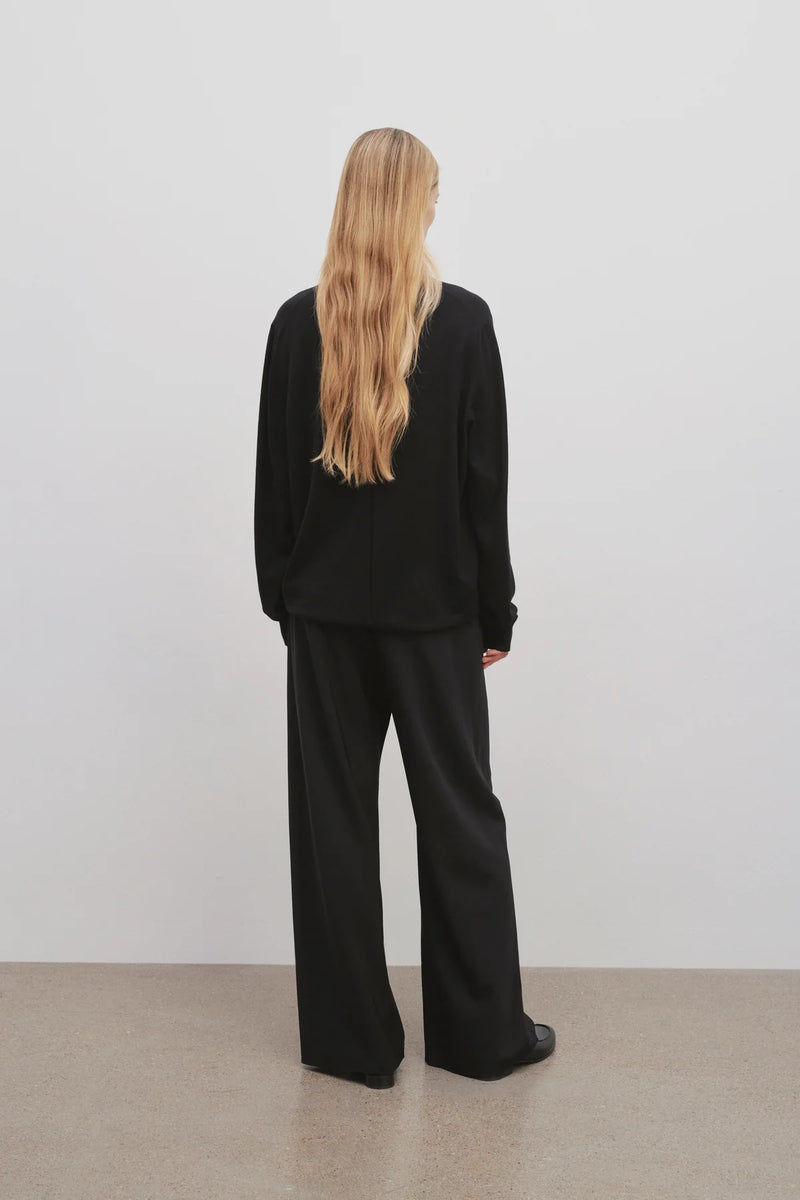 Bariem Low-Rise Jersey Wide-Leg Pants