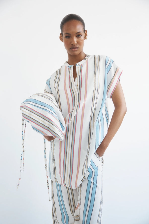 Striped Athena Short Tunic Dress