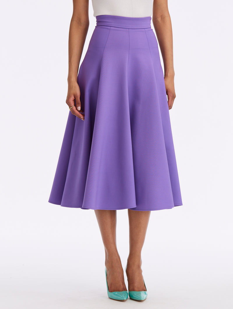 Stretch Wool Full Skirt