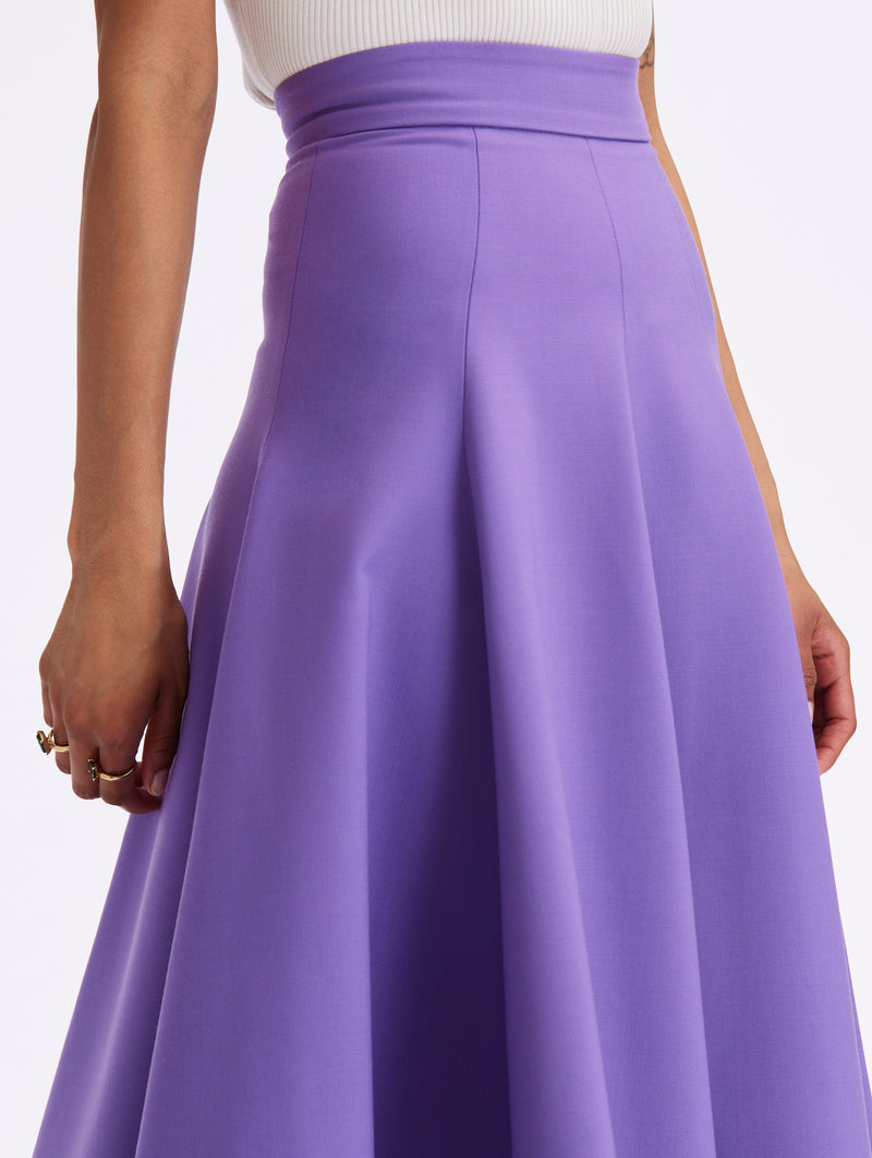 Stretch Wool Full Skirt