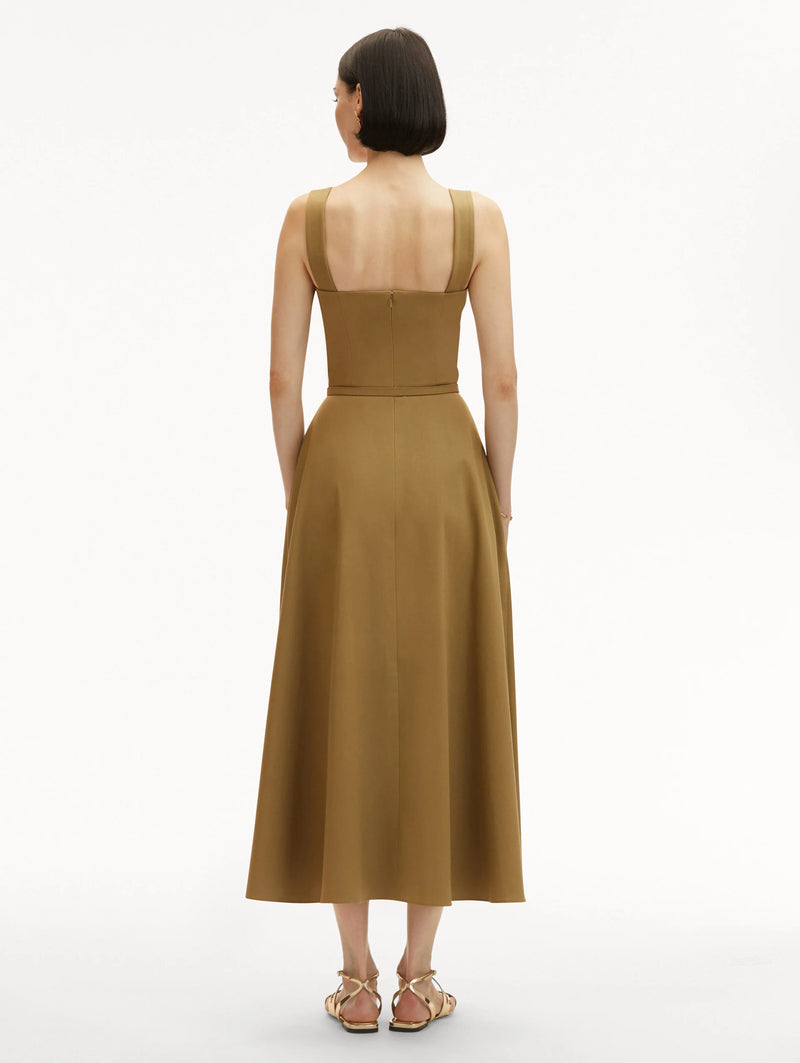 Painted Roses Cotton Twill Dress