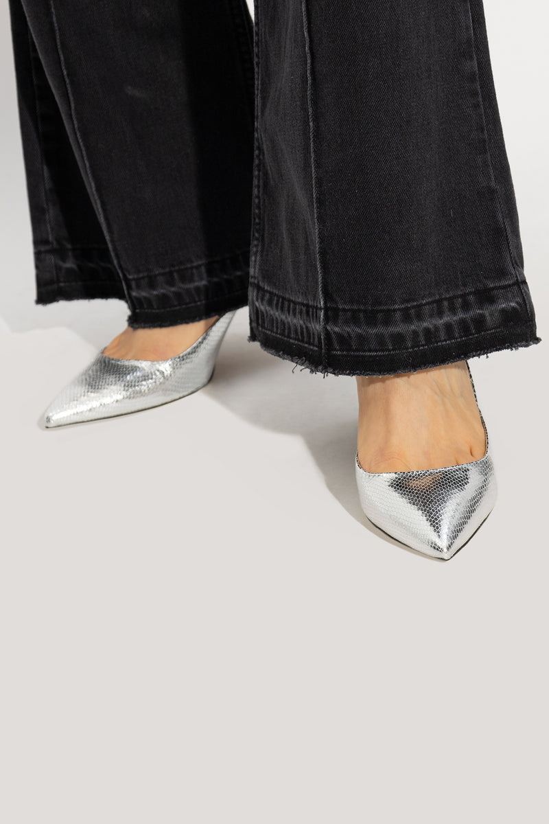 Purcy Pointed-Toe Metallic Pumps