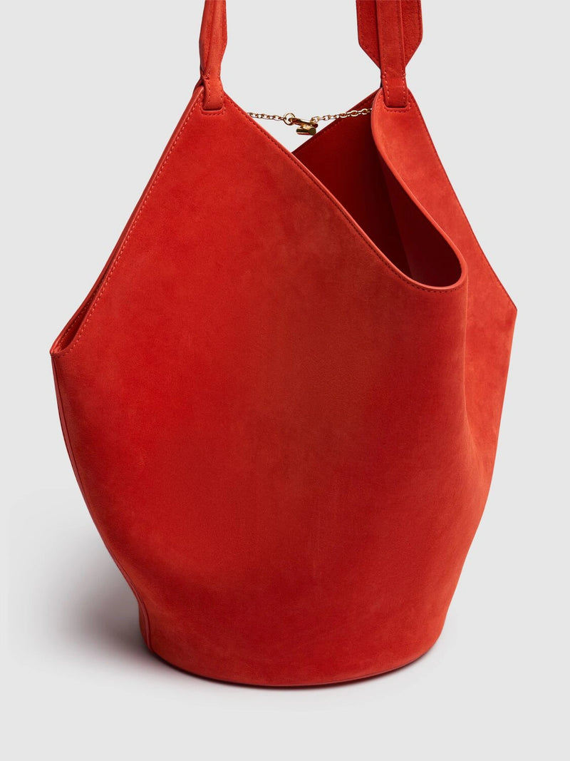 Small Suede Lotus Tote