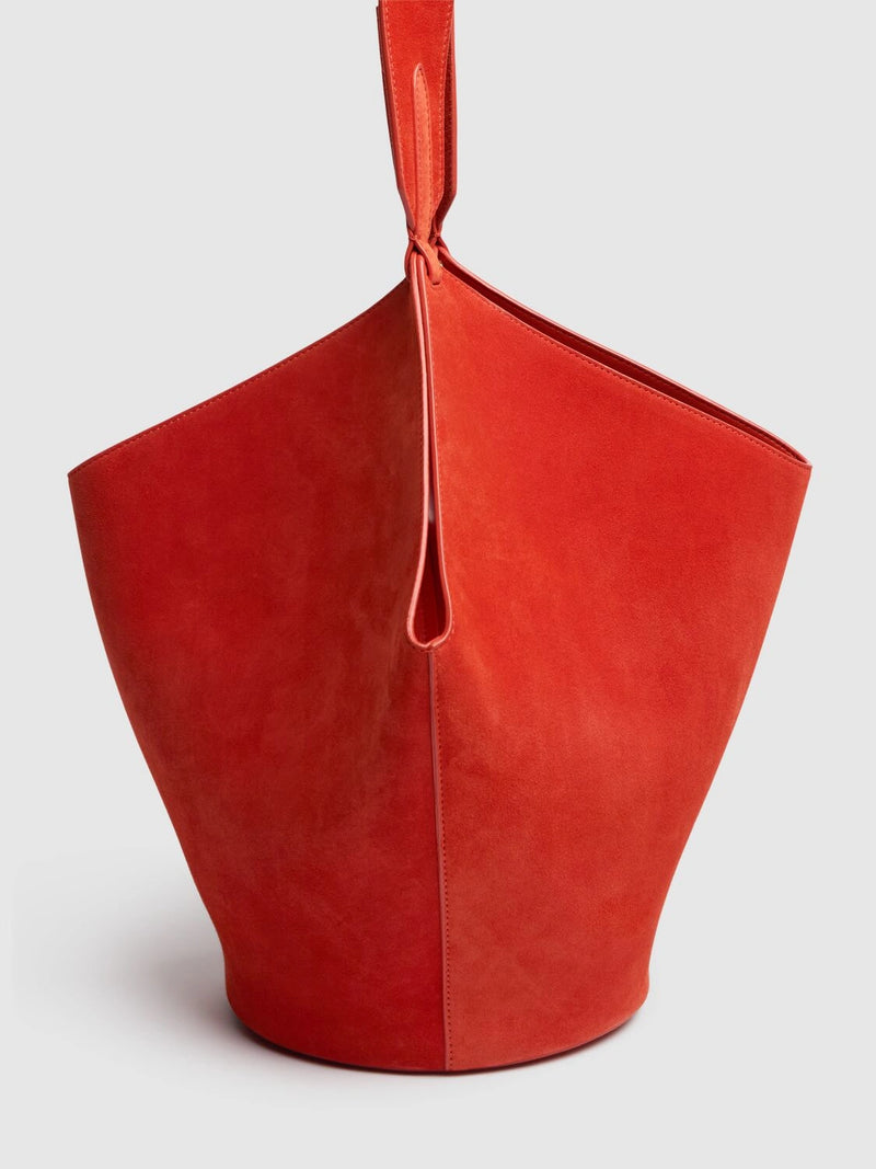 Small Suede Lotus Tote