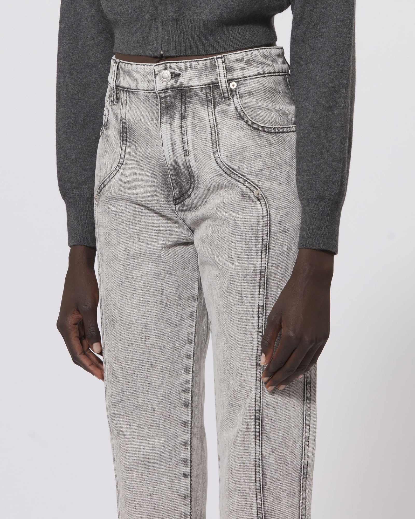Vayoneo acid wash jeans in red - Marant Etoile | Mytheresa