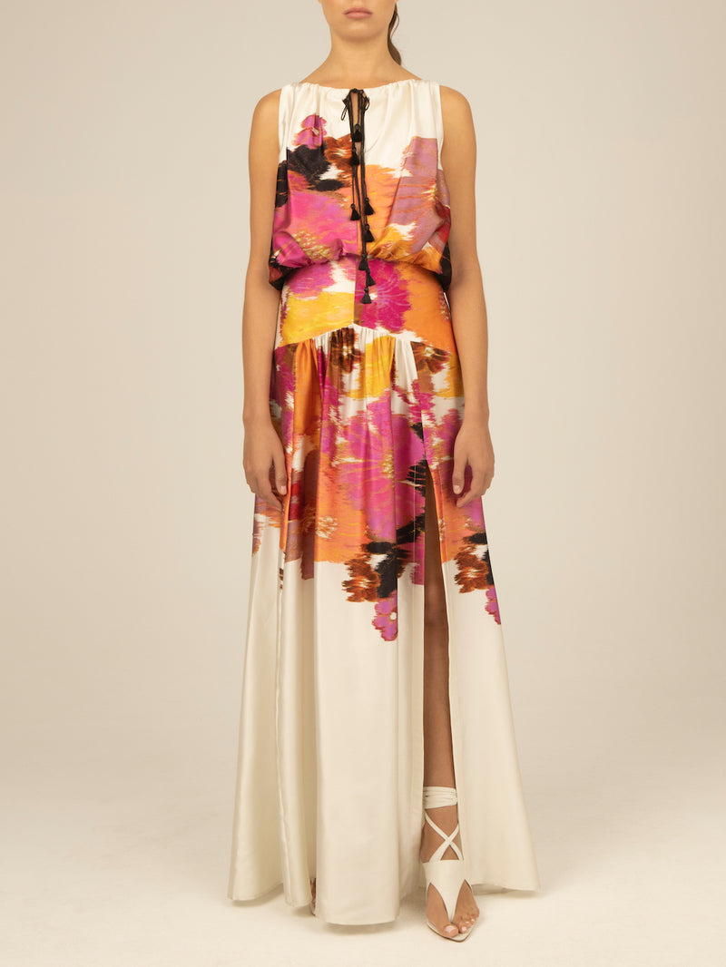 Abruzzi Floral Silk Maxi Dress