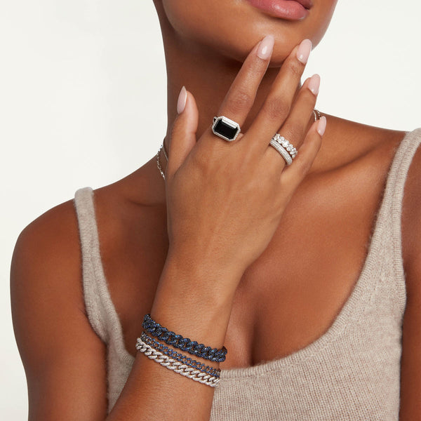 Diamond Pave Medium Link Bracelet