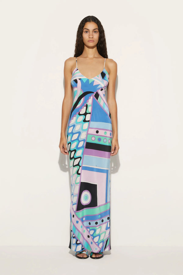 Vivara-Print Silk Maxi Dress