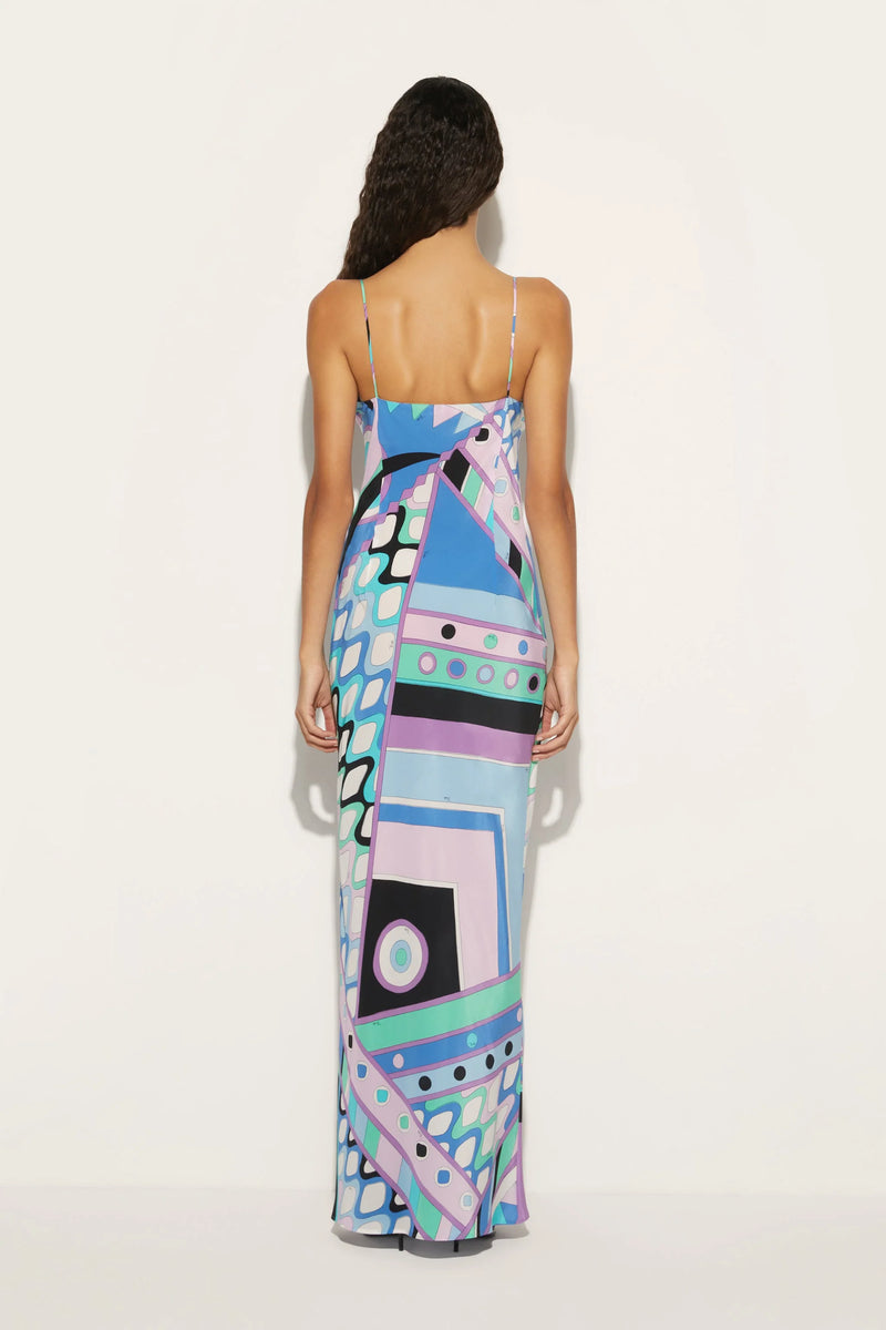 Vivara-Print Silk Maxi Dress