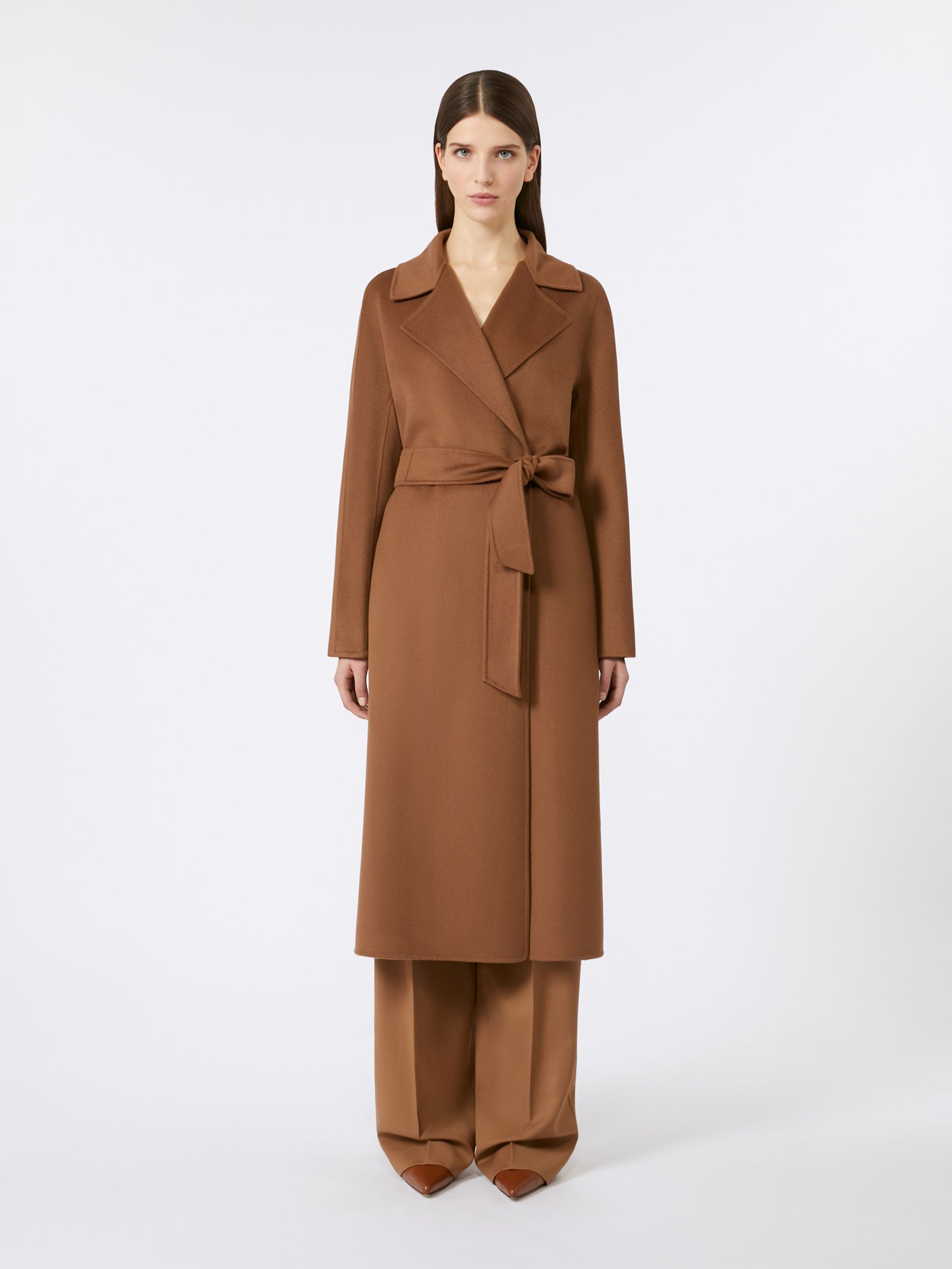 Cles Wool, Cashmere and Silk Coat with Belt – Belinda International