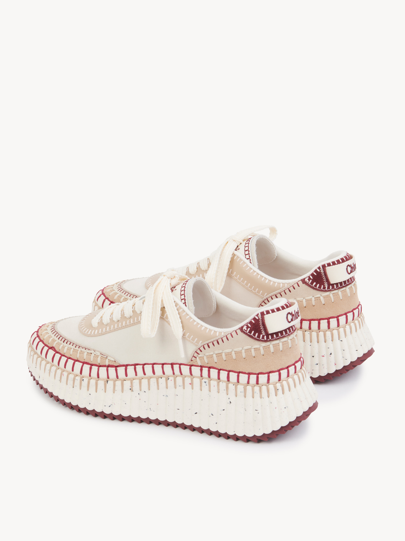 Nama Suede Trimmed Leather Sneakers