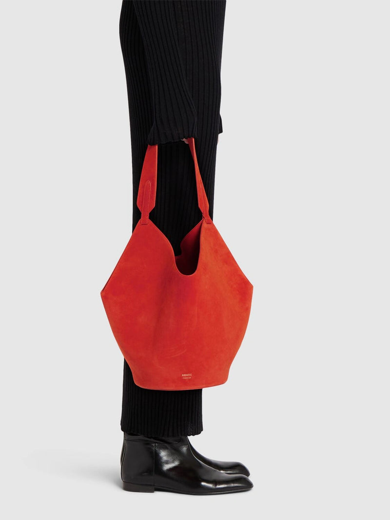 Small Suede Lotus Tote